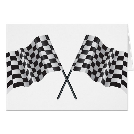 checkered cross flags cards (Front Horizontal)