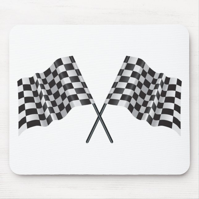 checkered cross flags mouse pad (Front)