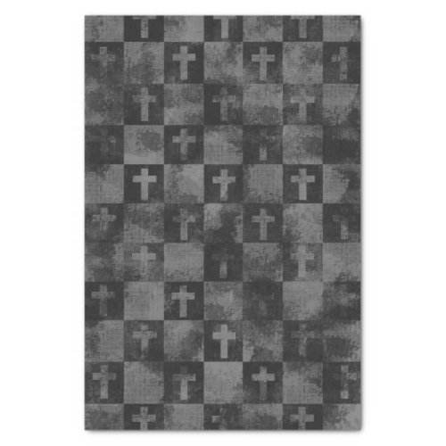 Checkered Crosses Tissue Paper