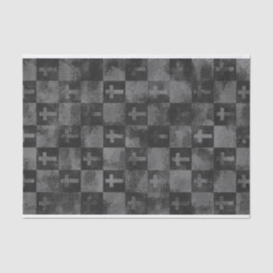 Checkered Crosses Tissue Paper