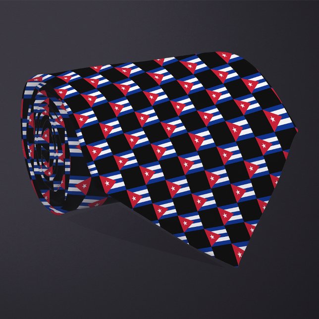 Checkered Cuba Flag Pattern  Neck Tie (Creator Uploaded)