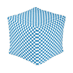 Checkered Cube Pouf