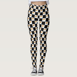 Checkered Cyprus Flag Pattern Leggings