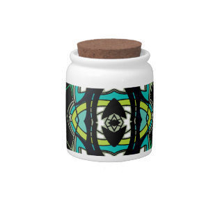 Checkered Design Candy Jar