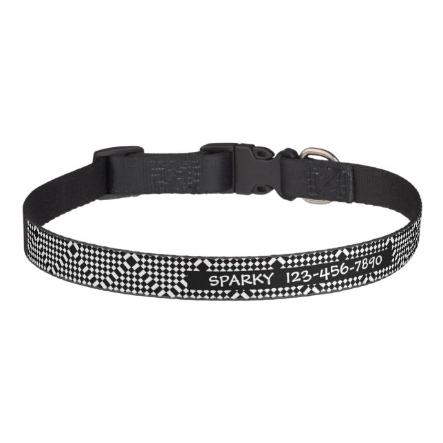 Checkered Design Dog Collar (Front)