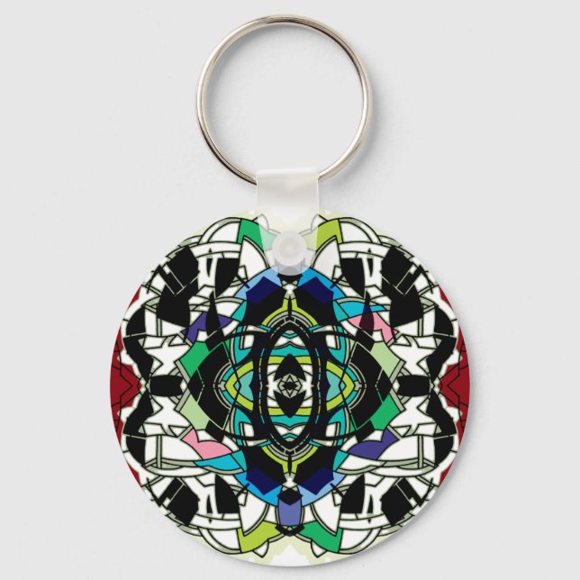 Checkered Design Keychain (Front)