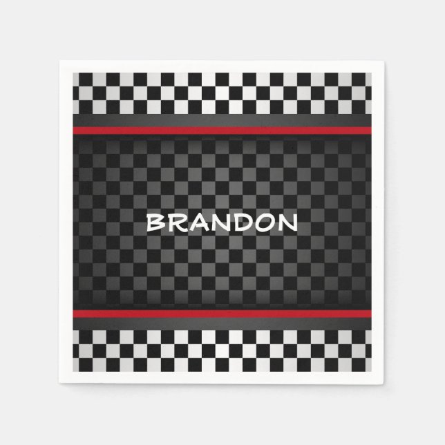 Checkered Design Paper Napkins (Front)