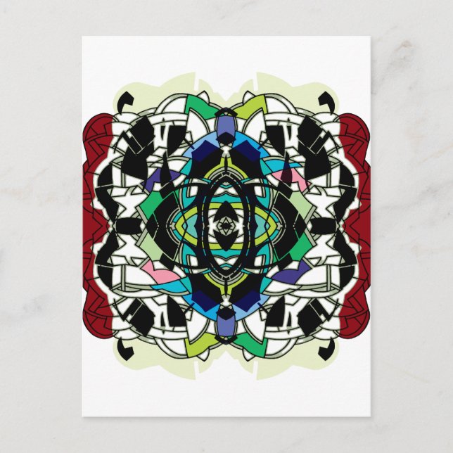 Checkered Design Postcard (Front)