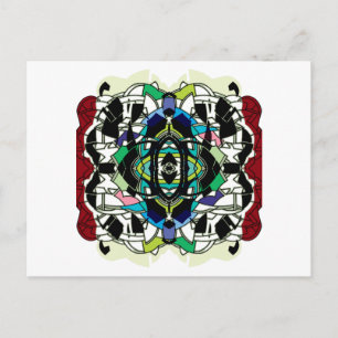 Checkered Design Postcard