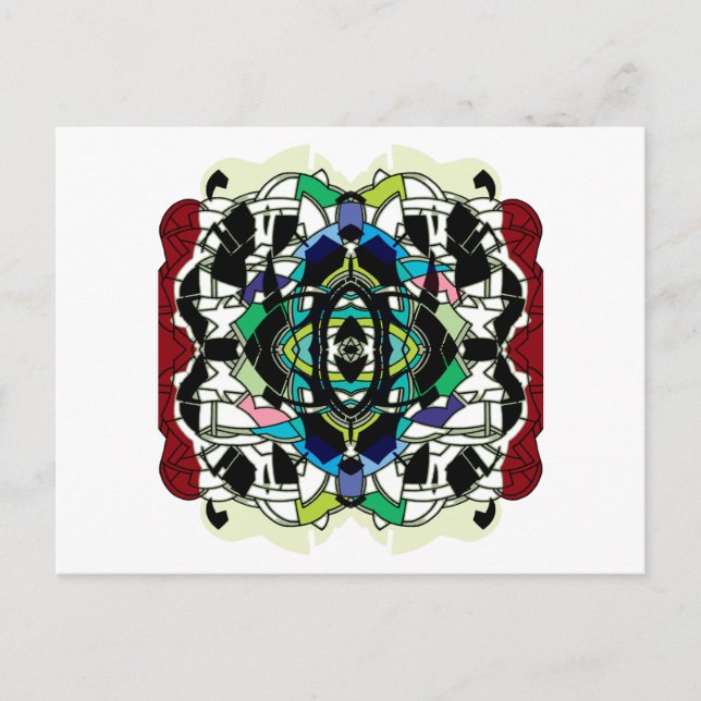 Checkered Design Postcard (Front)