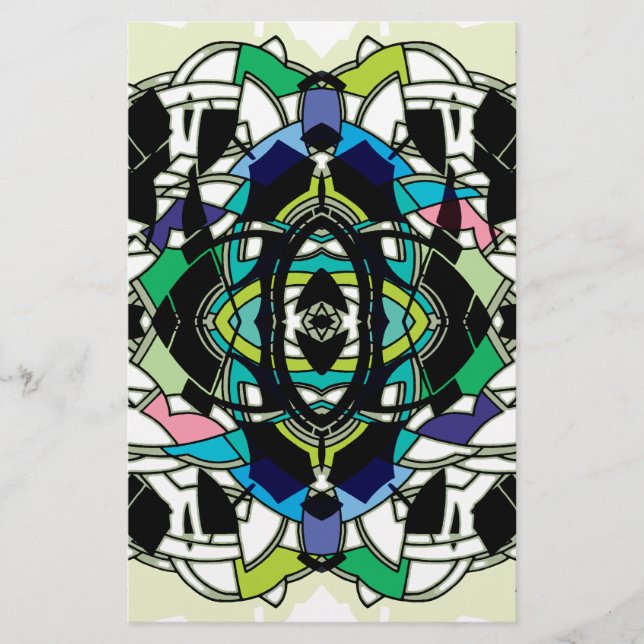 Checkered Design Stationery (Front)