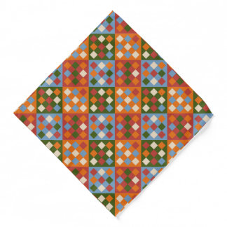 Checkered Diamond Repeat Pattern Bandana