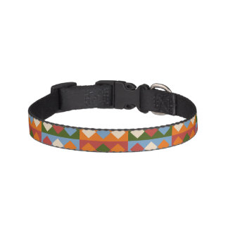 Checkered Diamond Repeat Pattern Pet Collar