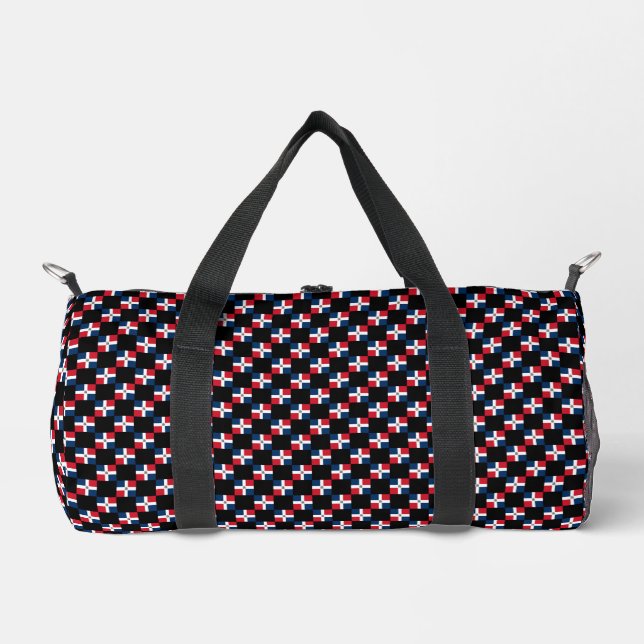 Checkered Dominican Republic Flag Pattern  Duffle Bag (Front)