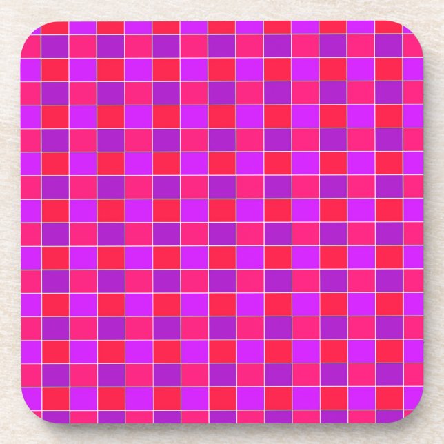 checkered drink coaster (Front)