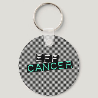 checkered eff cancer keychain