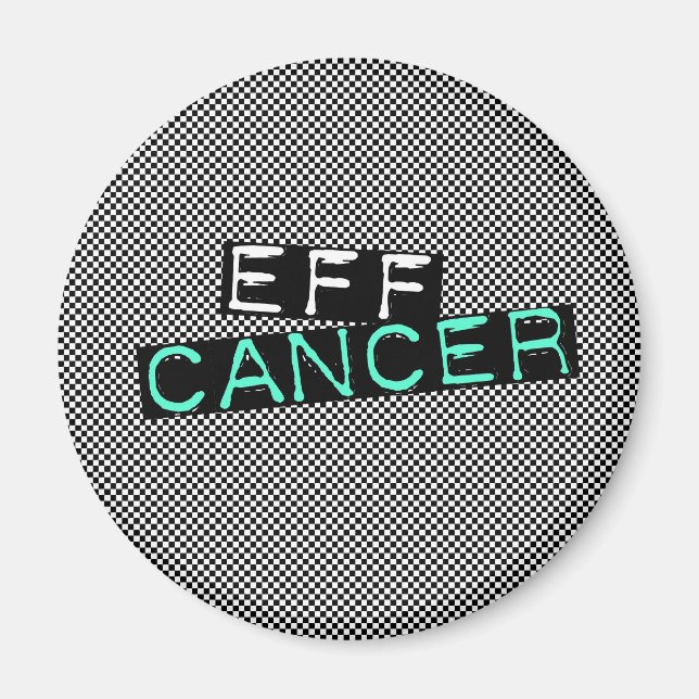 checkered eff cancer magnet (Front)