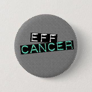 checkered eff cancer pinback button