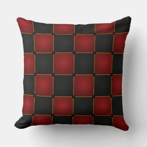 Checkered Elegance Throw Pillow