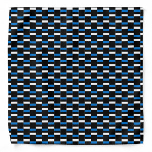 Checkered Estonia Flag Pattern  Bandana