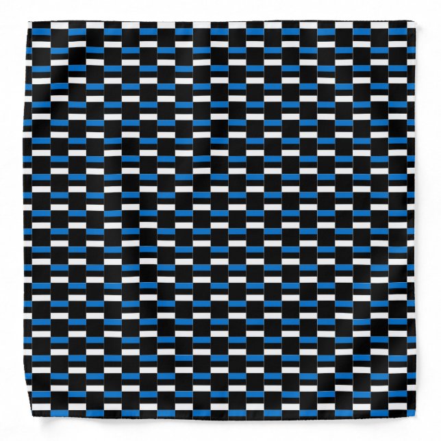 Checkered Estonia Flag Pattern  Bandana (Front)