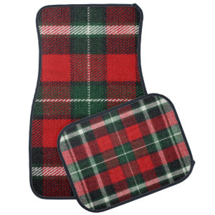 Checkered fabric texture: blank, versatile car floor mat