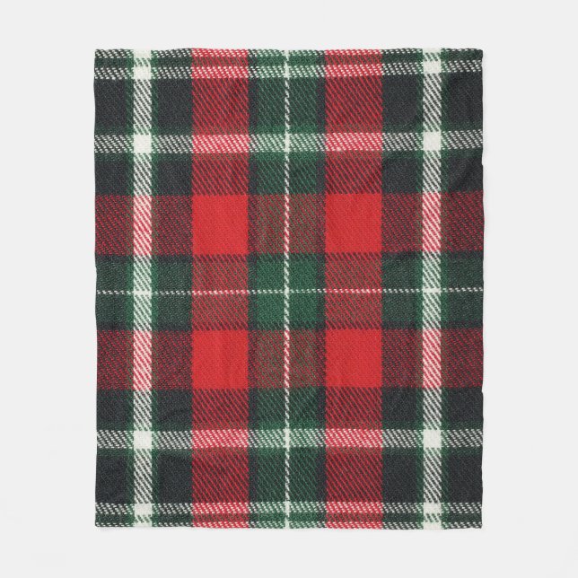 Checkered fabric texture: blank, versatile fleece blanket (Front)
