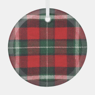 Checkered fabric texture: blank, versatile glass ornament