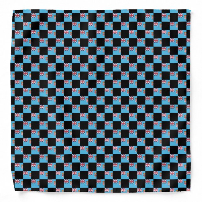Checkered Fiji Flag Pattern  Bandana (Front)