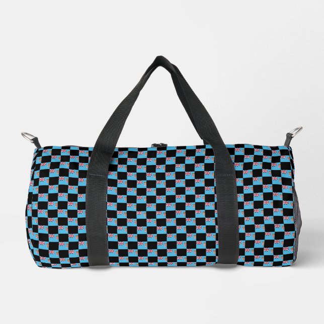 Checkered Fiji Flag Pattern  Duffle Bag (Front)