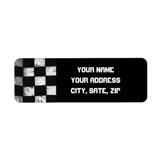 Checkered Flag Address Labels Set of 30