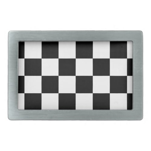 Checkered flag auto racing belt buckle