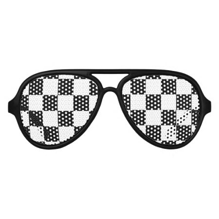 Checkered Flag Auto Racing Party Shades Sunglasses