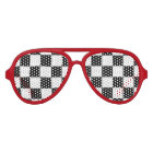 Checkered flag auto racing party shades sunglasses