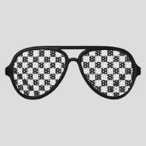 Checkered Flag Aviator Sunglasses