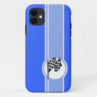 Checkered Flag; Blue