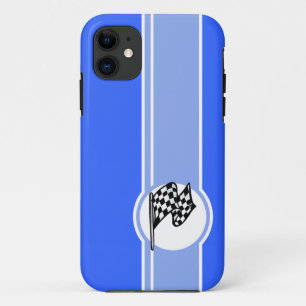 Checkered Flag; Blue iPhone 11 Case
