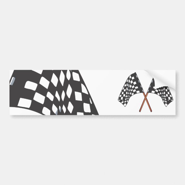 checkered flag bumper sticker (Front)