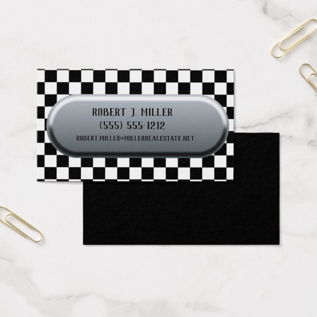 Checkered Flag Business Profile Cards (Office)