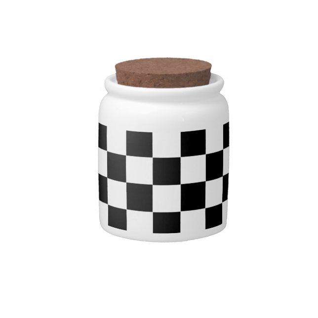 Checkered Flag Candy Jar (Front)
