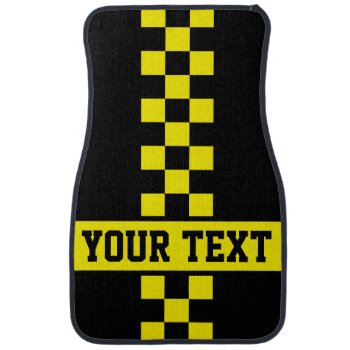 Checkered Flag - Change Square Color To Match Car Car Floor Mat by MuscleCarTees at Zazzle