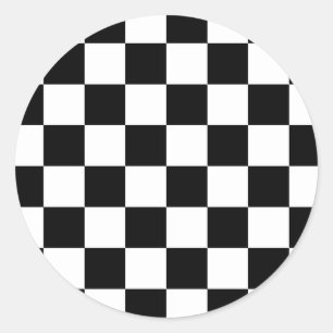 Checkered Flag Classic Round Sticker