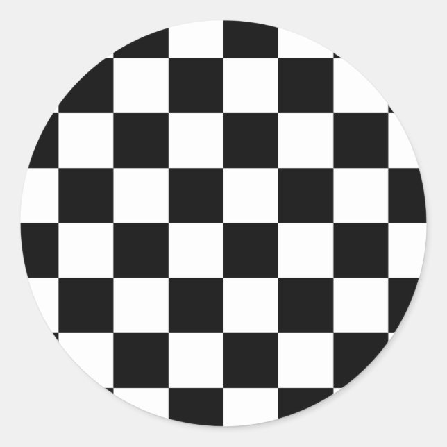 Checkered Flag Classic Round Sticker (Front)