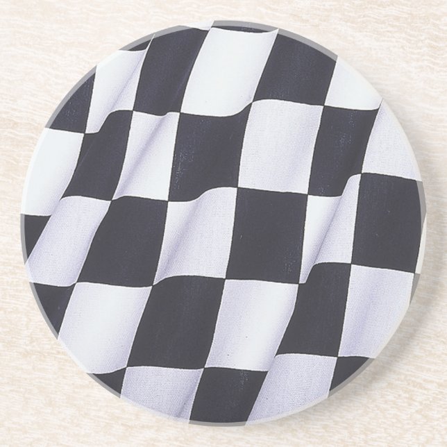 Checkered flag coaster (Front)