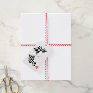 Checkered Flag Design Gift Tag