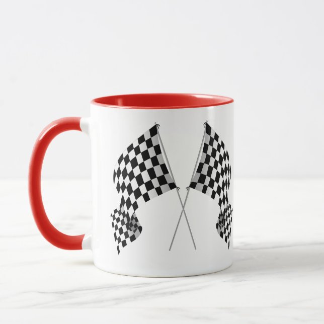 Checkered Flag Design Mug (Left)