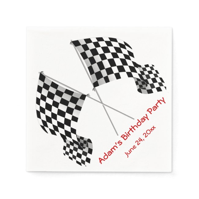 Checkered Flag Design Paper Napkins