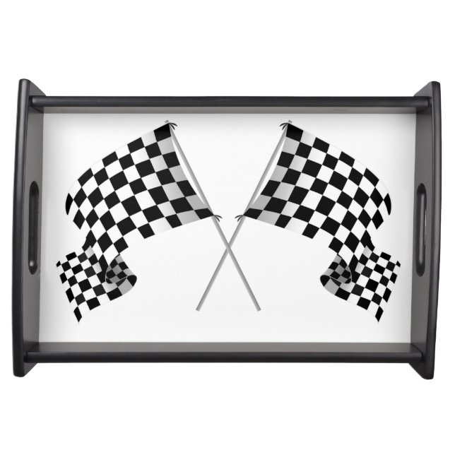 Checkered Flag Design Serving Tray (Front)