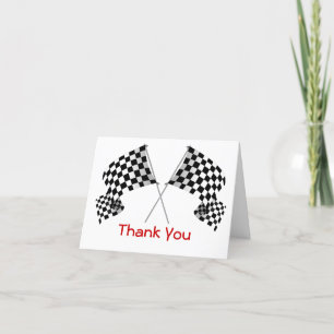 Checkered Flag Design Thank You Card