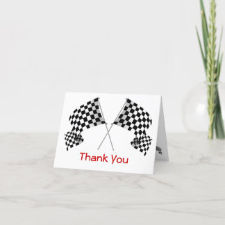 Checkered Flag Design Thank You Card